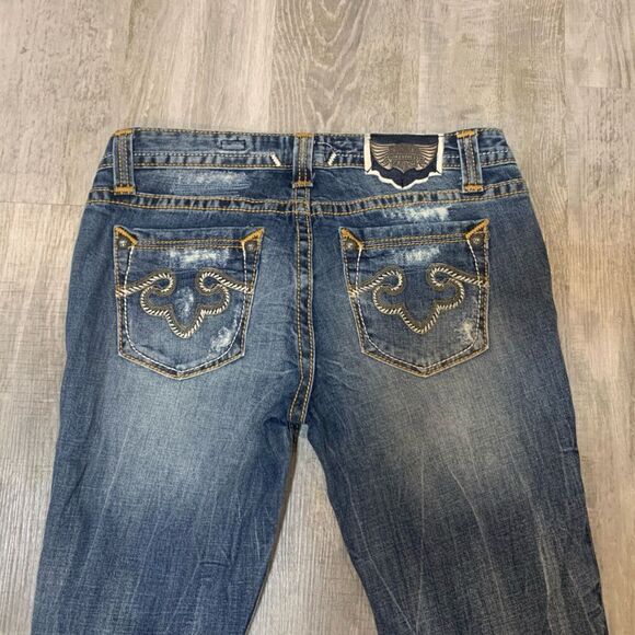 rerock for express distressed boot cut jeans - Picture 6 of 14